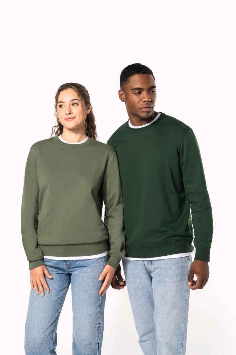 Gerecycleerde uniseks sweater met ronde hals
