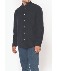 Heren overhemd met lange mouwen in ribfluweel