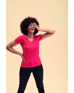 Lady-fit Valueweight V-neck T (61-398-0)