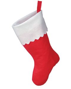 Kerstsok Large, polyester red/white