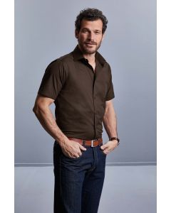 Mens Short Sleeve Easy Care Fitted Shirt