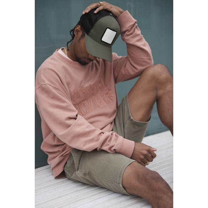 5-panel trucker pet met vierkante patch