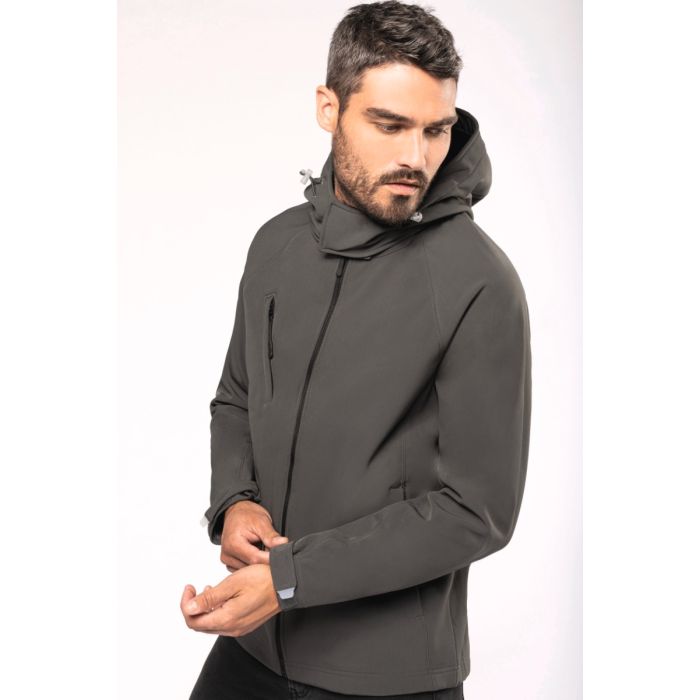 Heren Afneembare hooded softshell jas