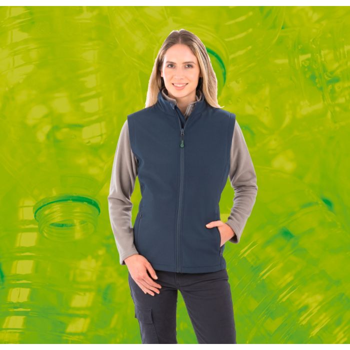 Gerecycleerde dames softshell-bodywarmer
