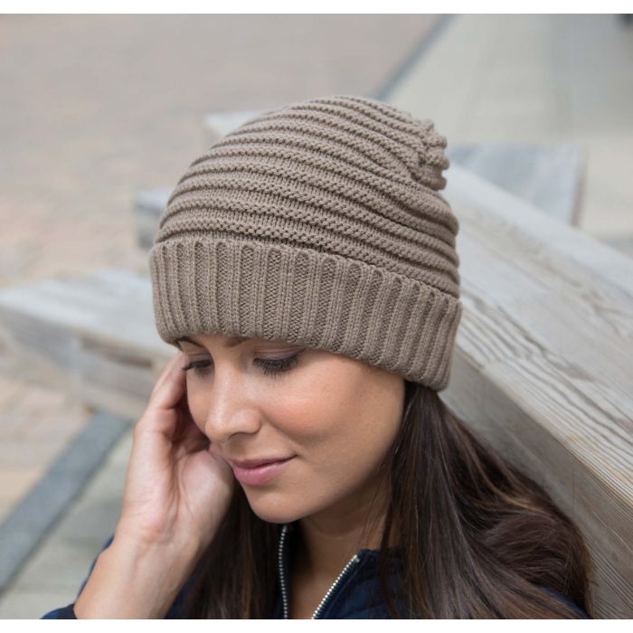 Braided knit hat