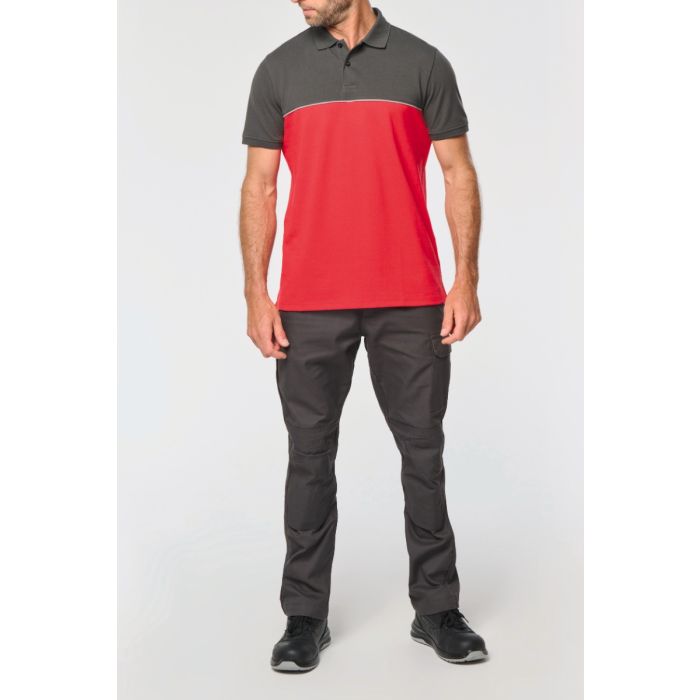 Ecologische uniseks polo met korte mouwen in twee kleuren