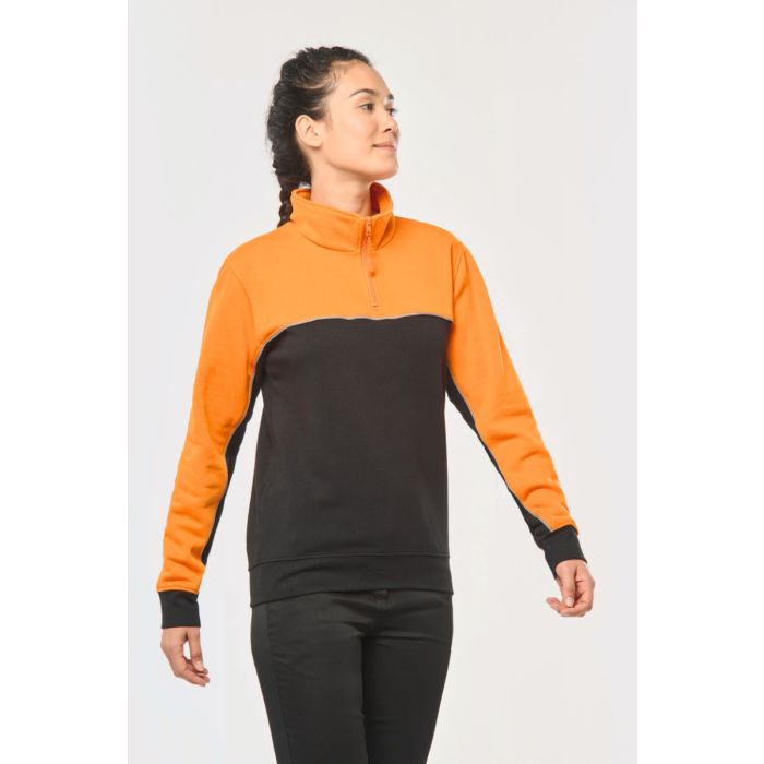 Ecologische uniseks sweater met ritskraag