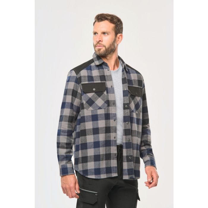 Geruit heren overhemd met zakken 