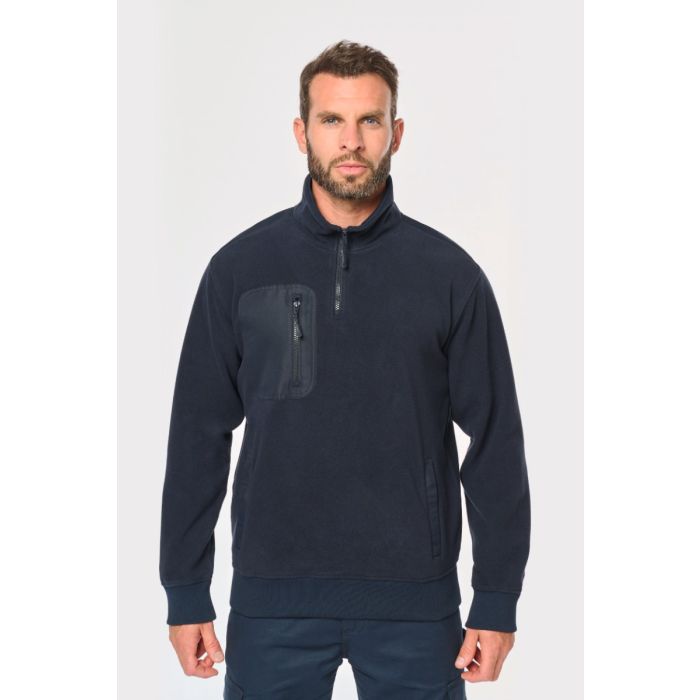Eco-friendly fleece met ritskraag unisex